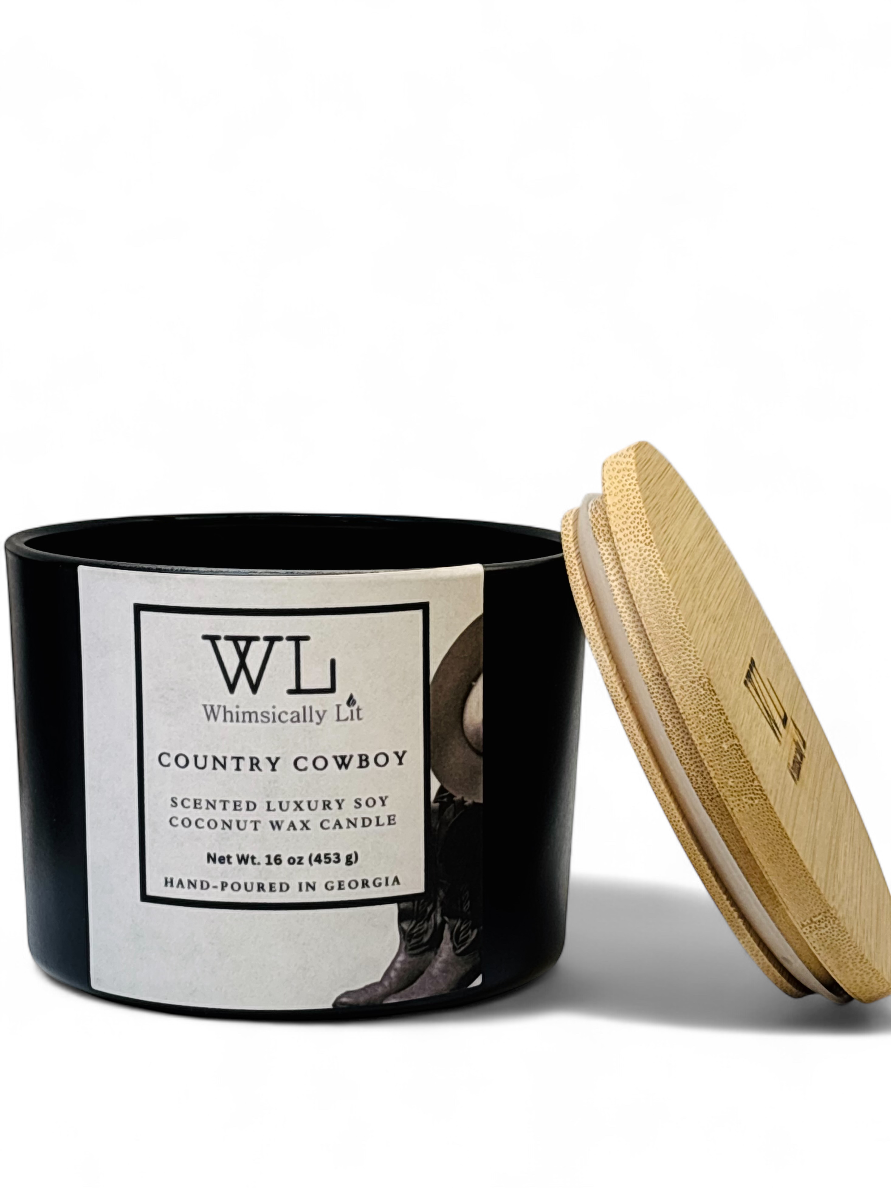 Country Cowboy 3 Wick Coconut Soy Candle