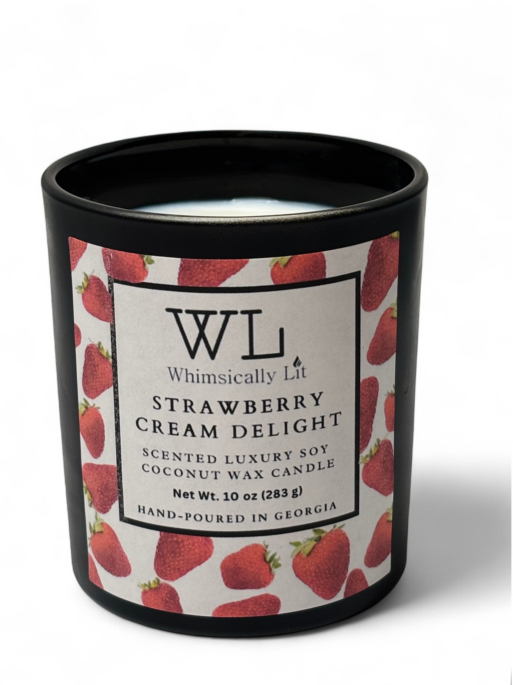 Strawberry Cream Delight Single Wick Coconut Soy Candle