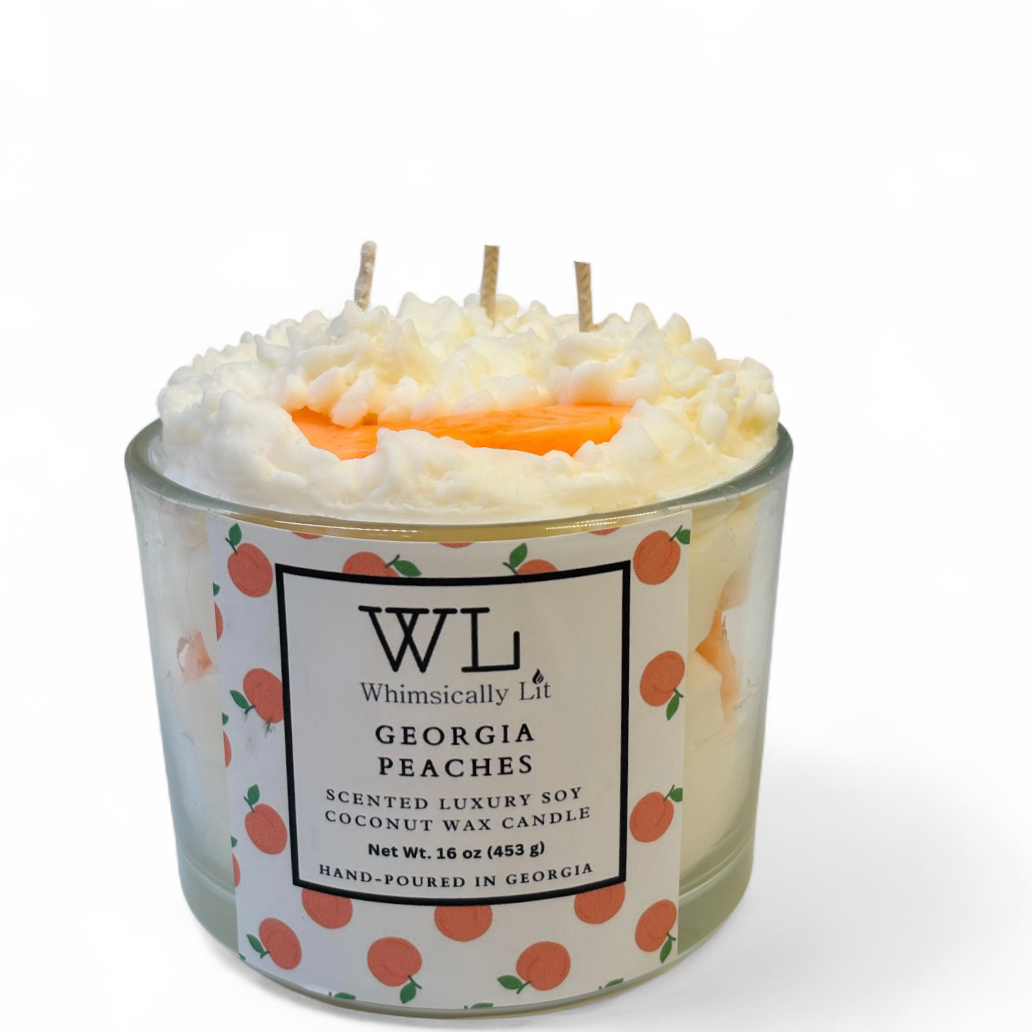 Georgia Peaches 3-Wick Coconut Soy Candle
