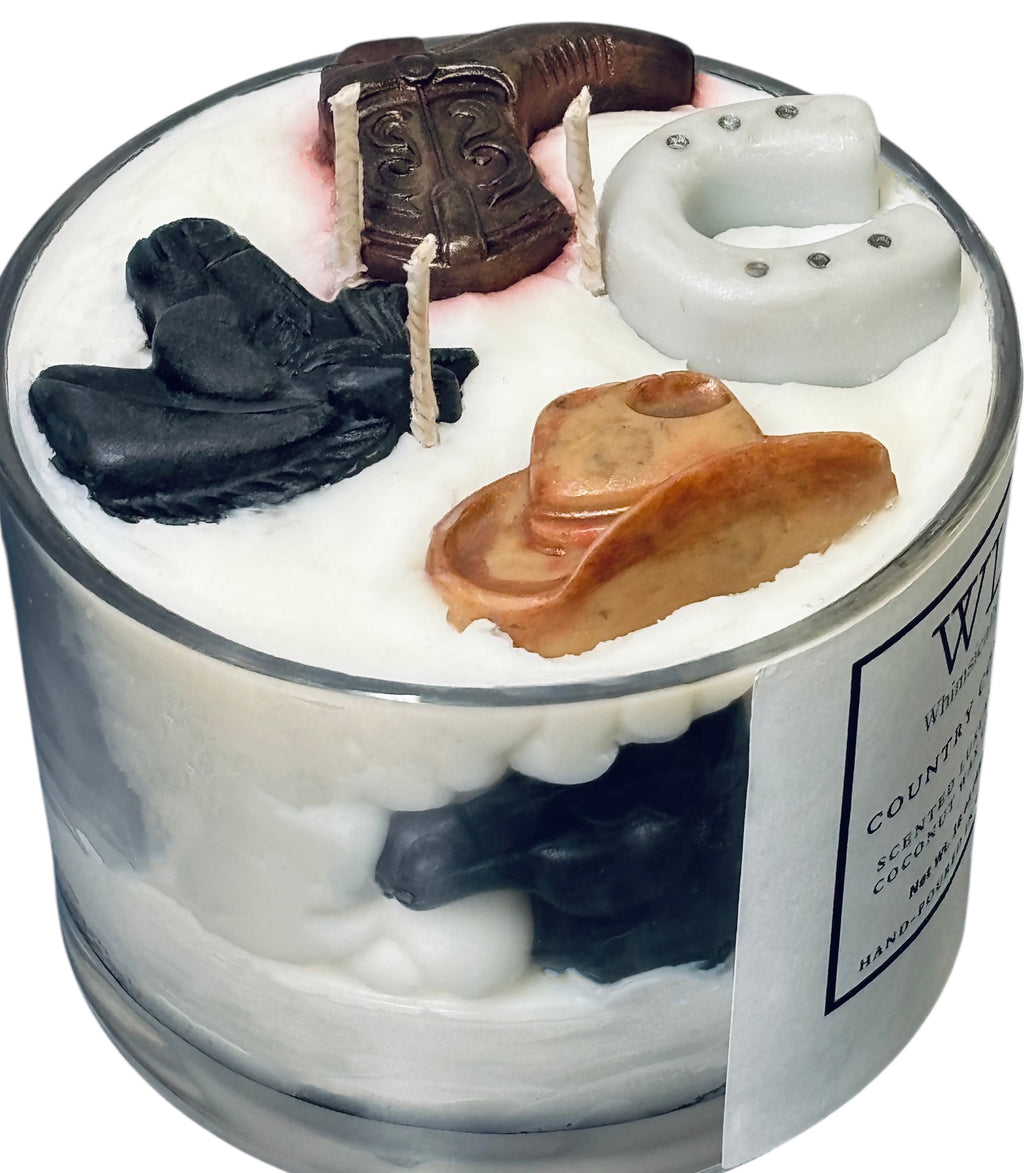 Country Cowboy 3 Wick Coconut Soy Candle