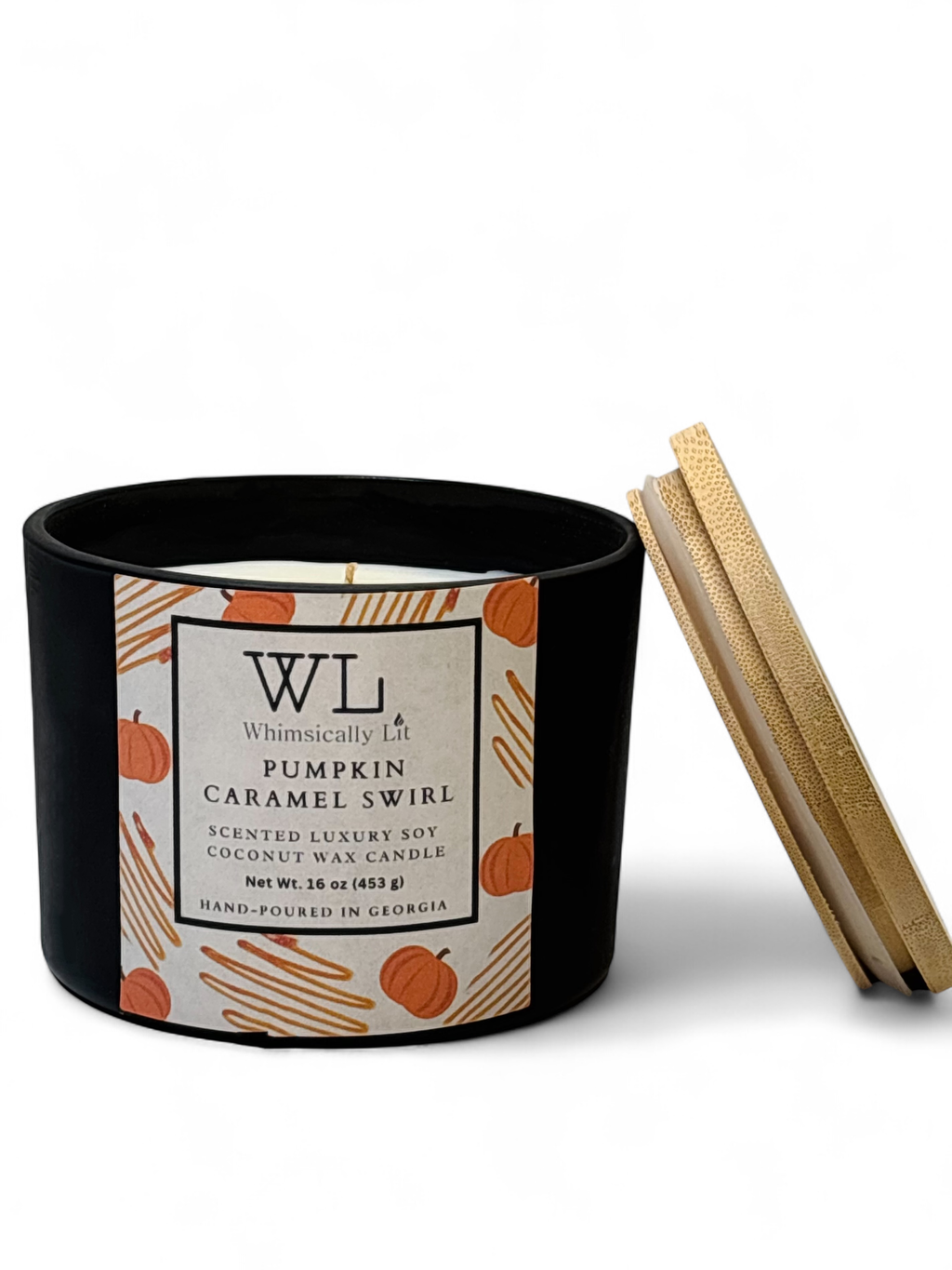 Pumpkin Caramel Swirl 3-Wick Coconut Soy Candle