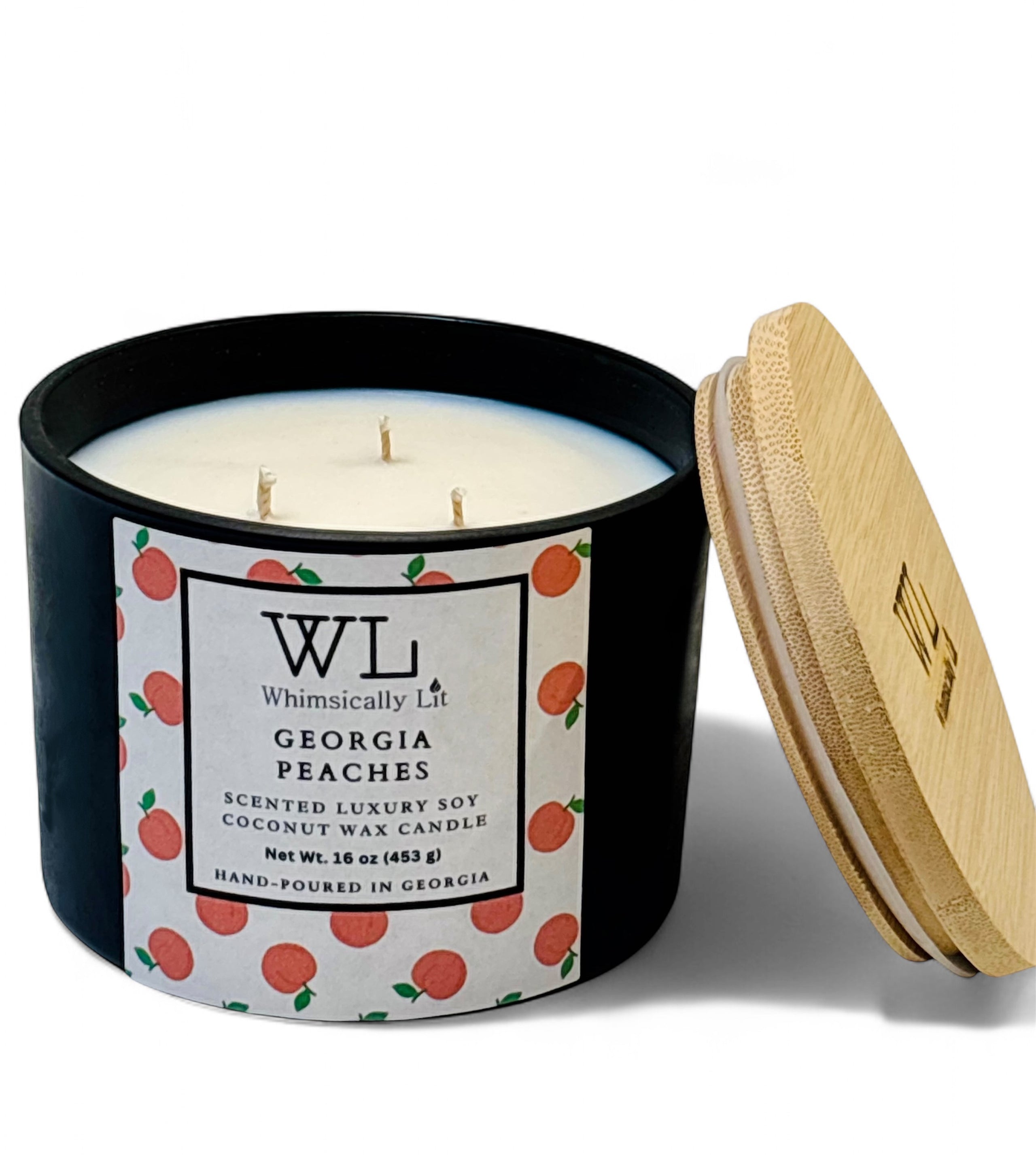 Georgia Peaches 3-Wick Coconut Soy Candle