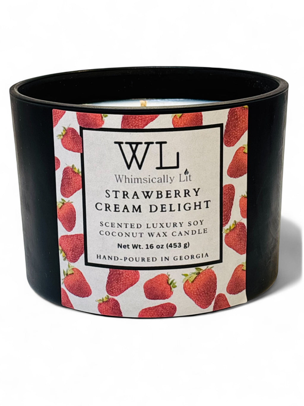 Strawberry Cream Delight 3-Wick Coconut Soy Candle