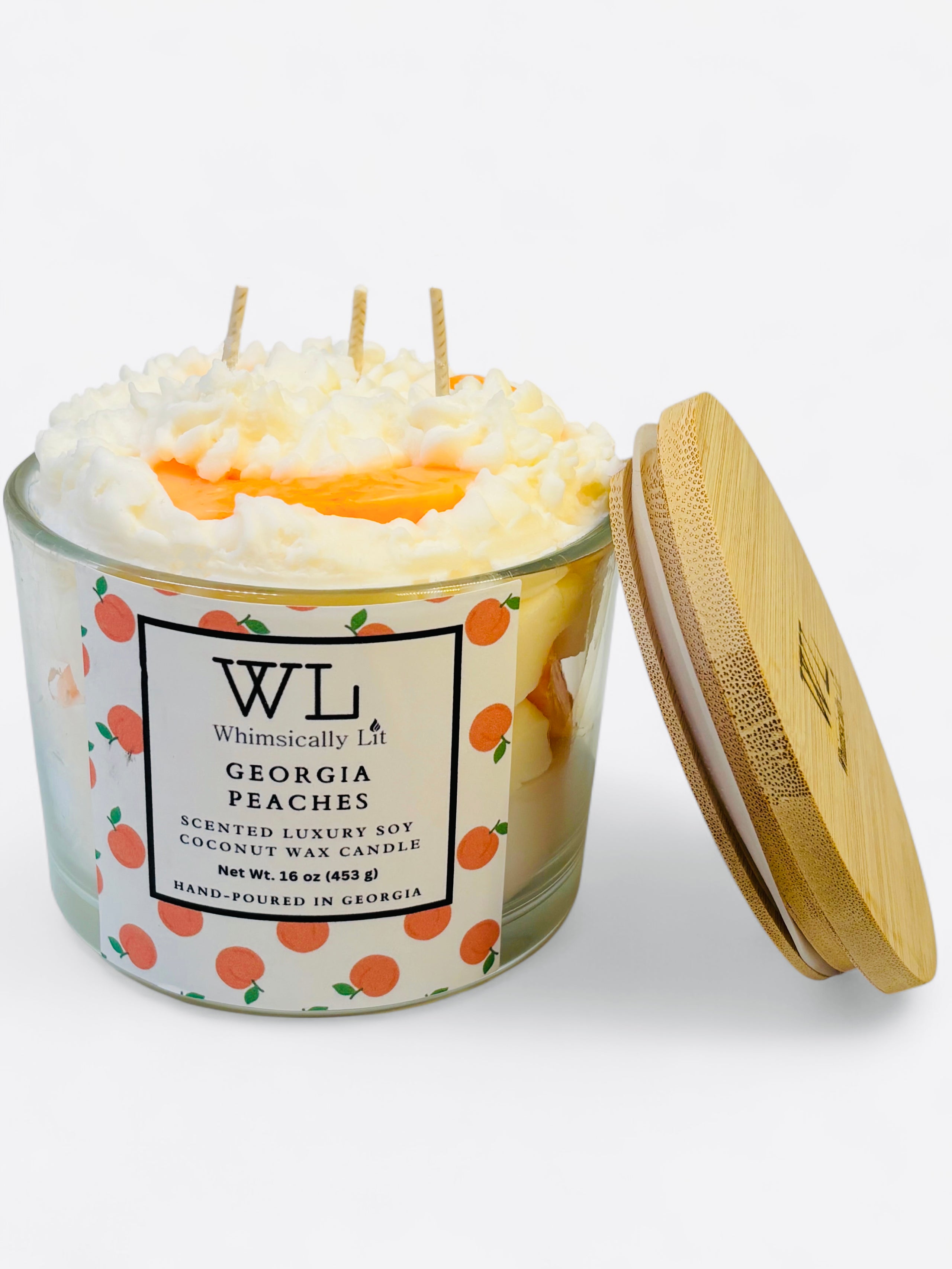 Georgia Peaches 3-Wick Coconut Soy Candle