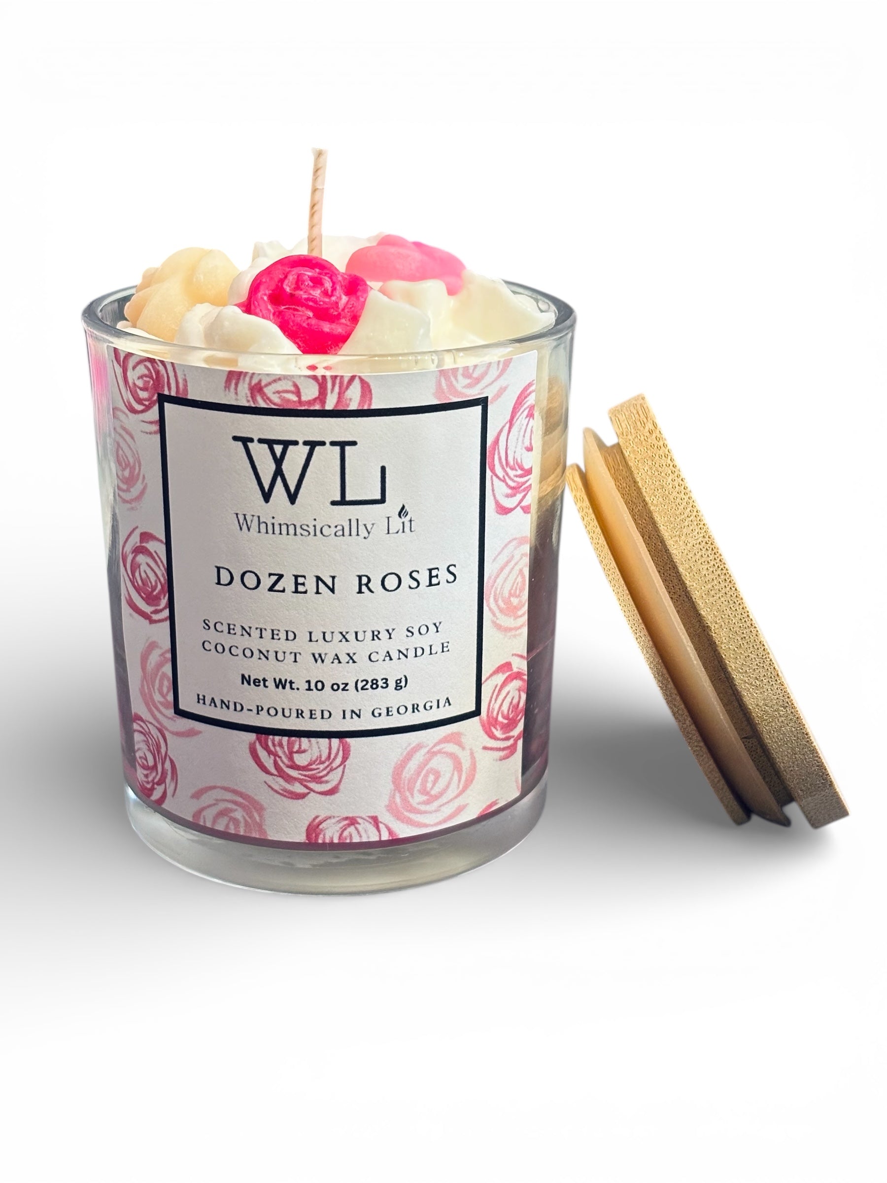Dozen Roses Single Wick Coconut Soy Candle(Valentine’s Pre-order)