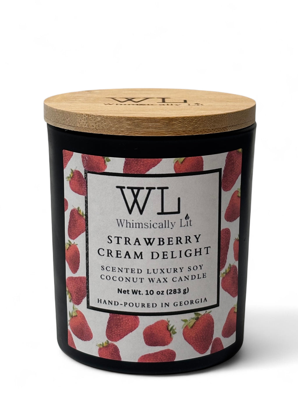 Strawberry Cream Delight Single Wick Coconut Soy Candle