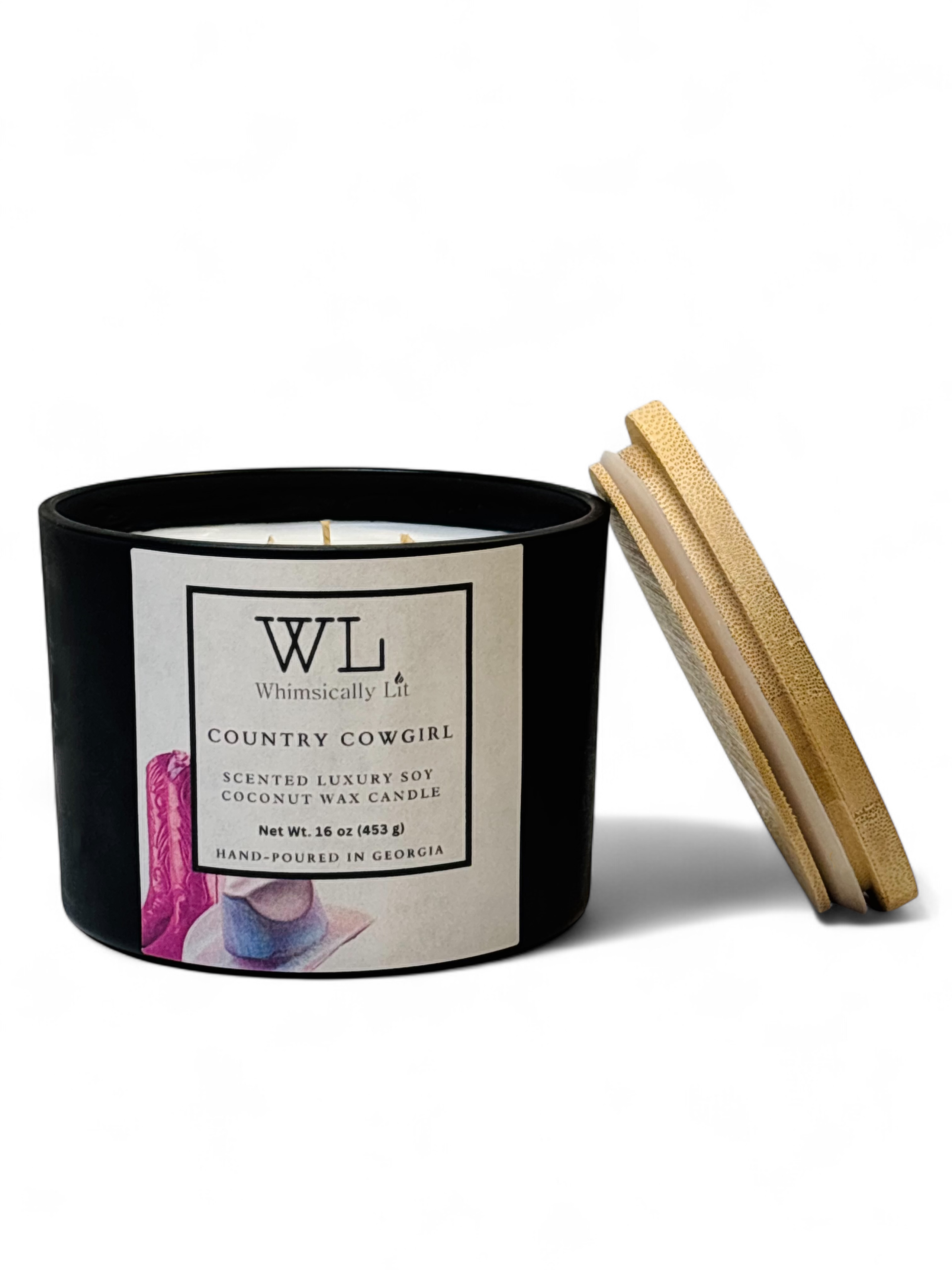 Country Cowgirl 3-Wick Coconut Soy Candle