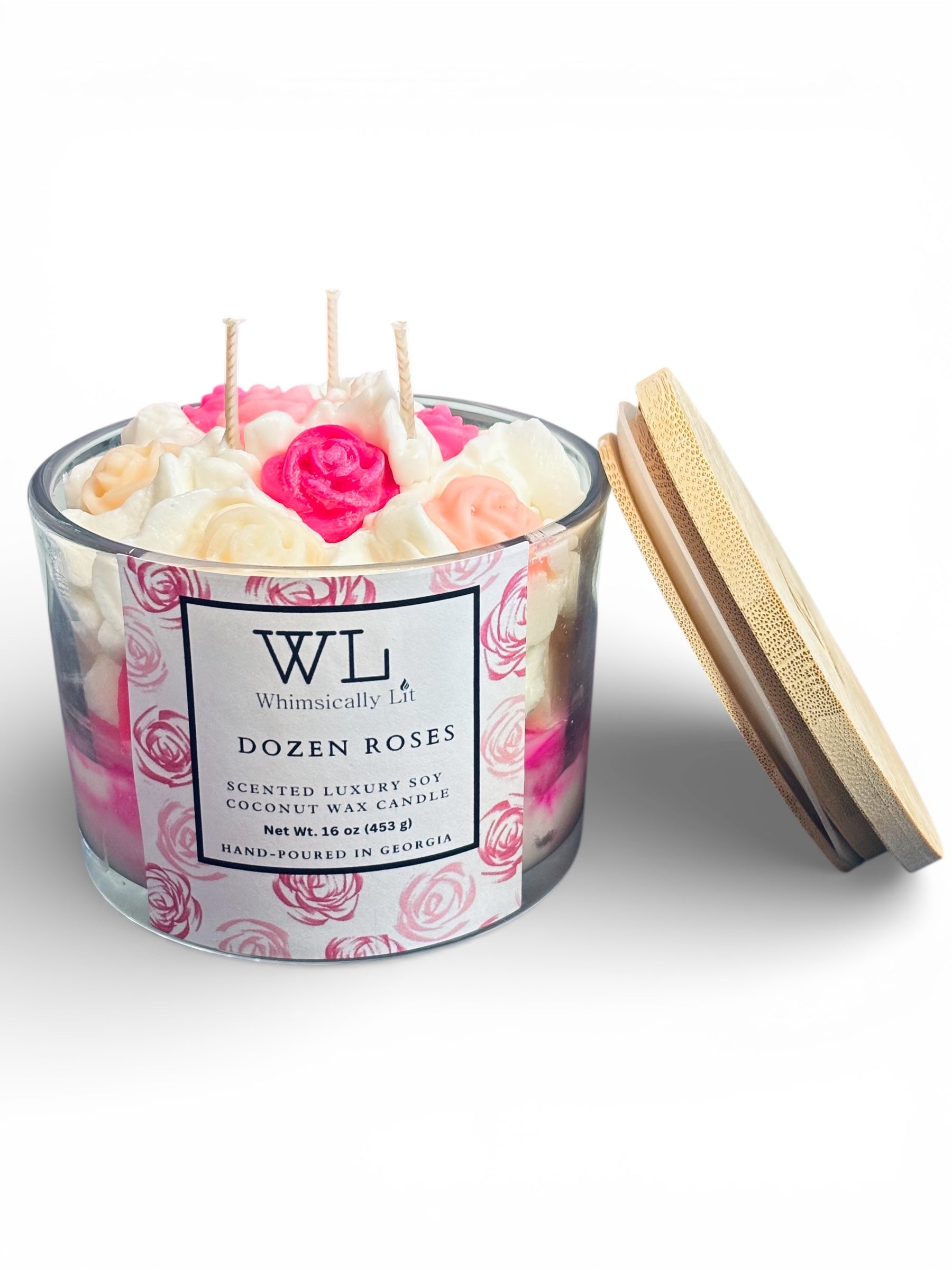 Dozen Roses 3-Wick Coconut Soy Candle(Valentine’s Pre-Order)