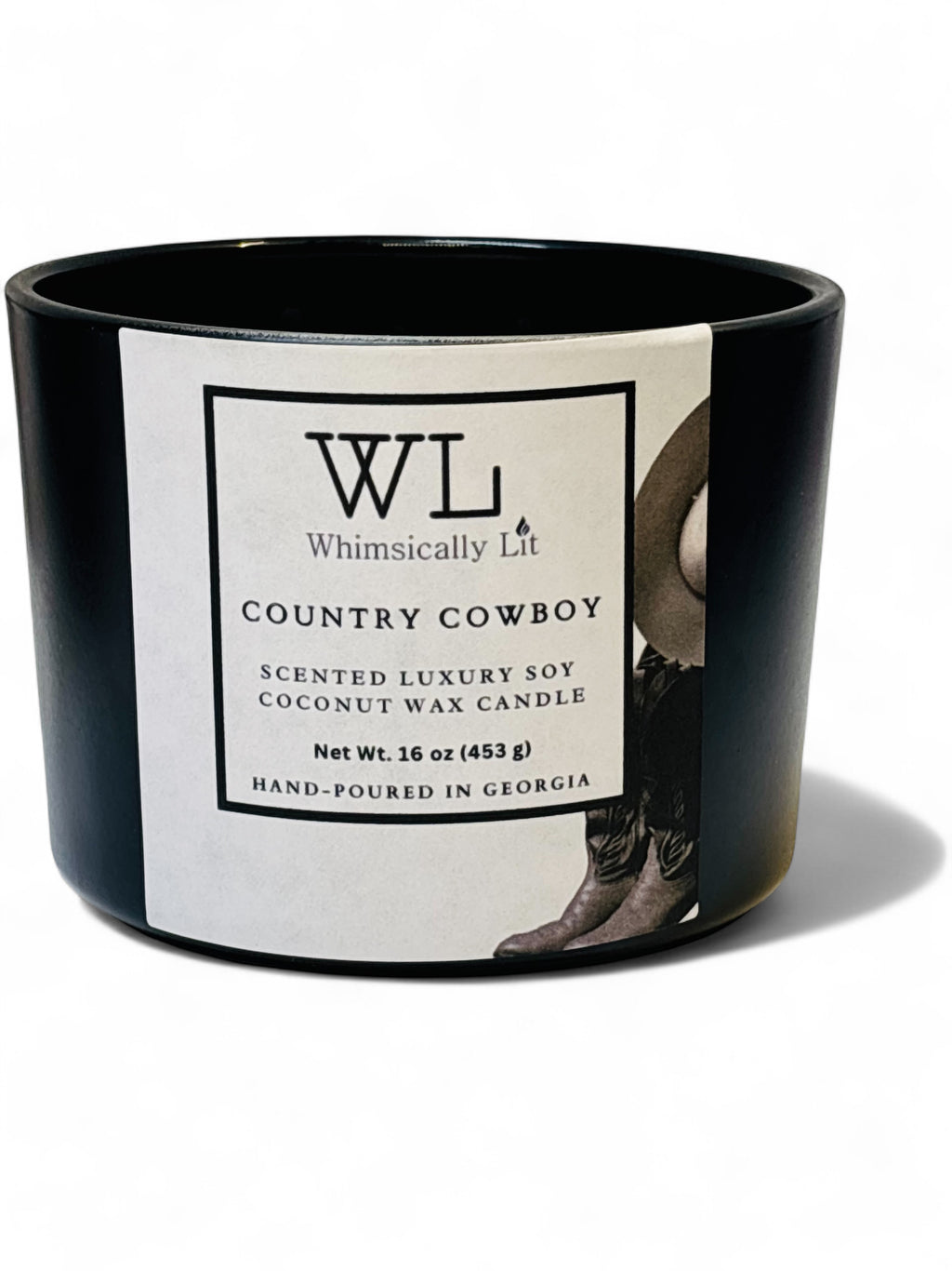 Country Cowboy 3 Wick Coconut Soy Candle