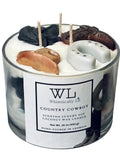 Country Cowboy 3 Wick Coconut Soy Candle